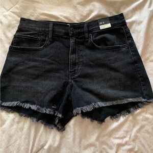 Abercrombie & Fitch Mid Rise Boyfriend Jean Shorts Black 6